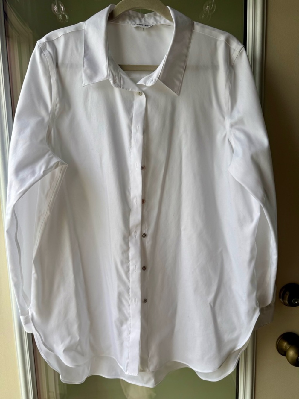 Calvin Klein White Women’s Dress Shirt - Classic Button-Down